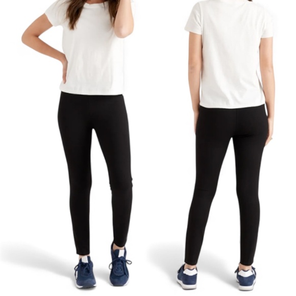 QUINCE Ultra Stretchy Ponte Skinny Pants in Black Sz Small - Picture 1 of 9